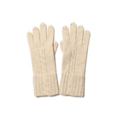 New Fall & Winter Cable Knit Pure Cashmere Gloves