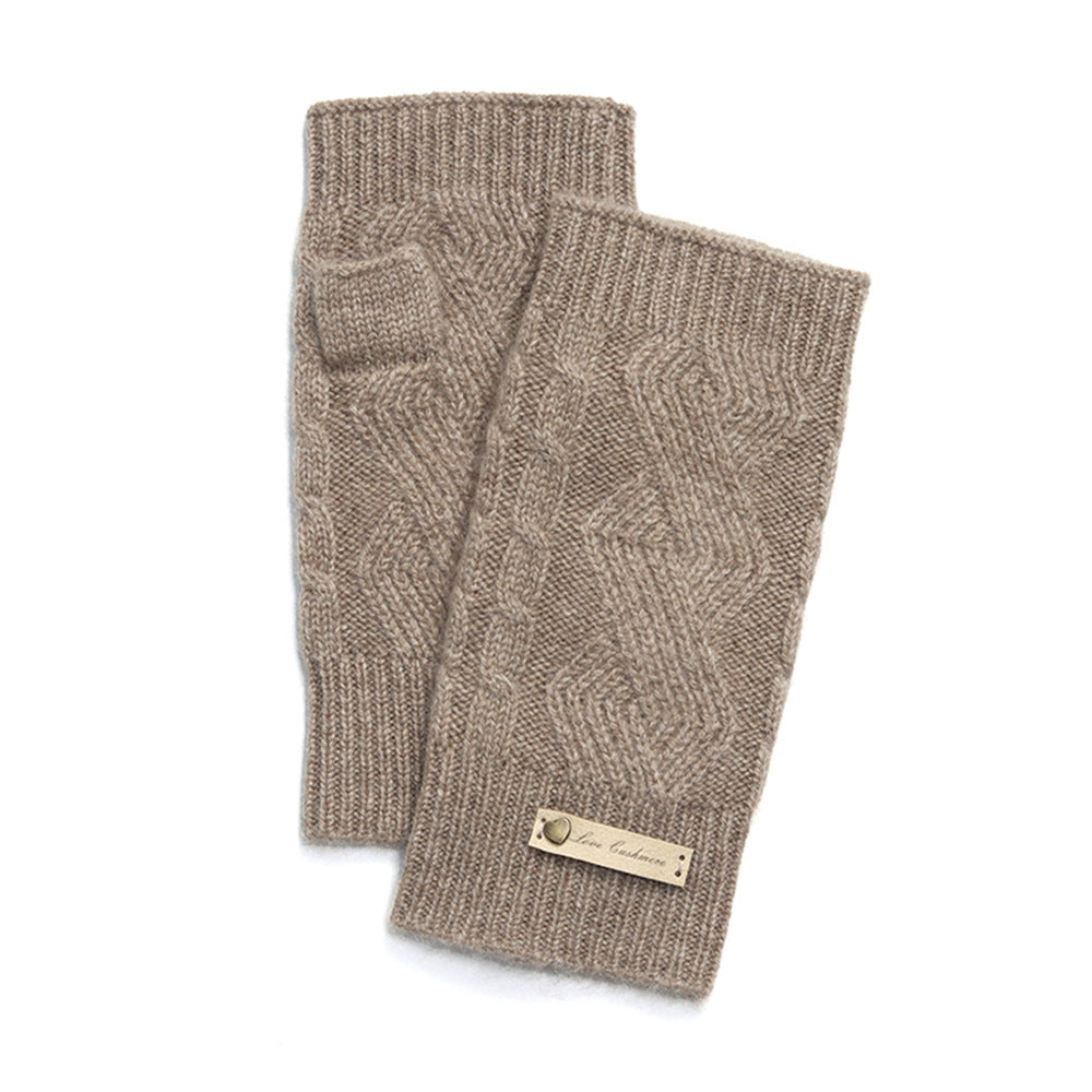 Cashmere Fingerless Wrist Warm Gloves