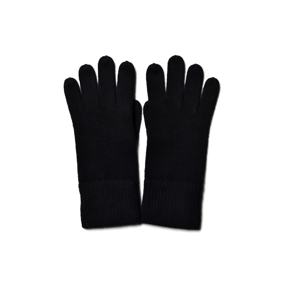 New Warm Solid Color Knit Cashmere Gloves